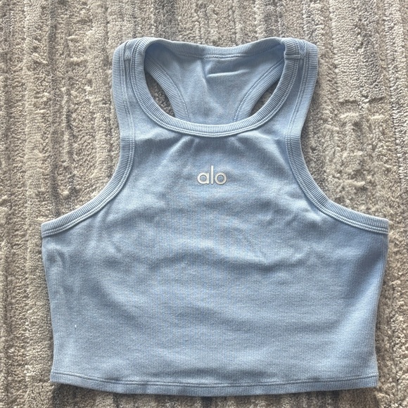ALO Yoga Light Blue Aspire Tank Top - Picture 1 of 1